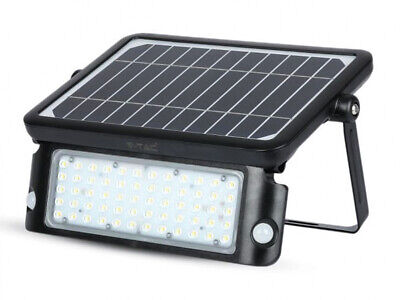 Lampada Faro Led Con Pannello Solare 10W 4000K Doppio Sensore PIR Base