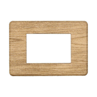 ETTROIT Placca Slim Sottile 3P Serie Moon Colore Legno Scuro Compatibile Con
