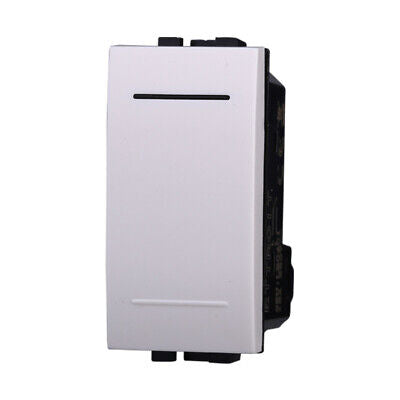 ETTROIT Deviatore 1P 16A Unipolare Colore BIANCO Compatibile Con Bticino Living