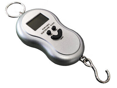 Bilancia Portatile Elettronica Con Gancio Fino a 50KG Per Cucina e Valigia