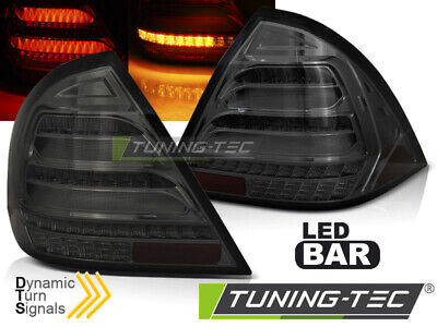 LED BAR TAIL LIGHTS SMOKE SEQ fits W203 SEDAN 00-04
