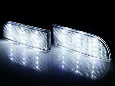 Kit 2 Fanali Posteriori A Led Trasparente Luce Bianco Rosso Per Benz