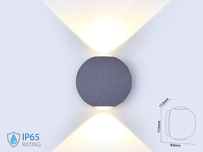 Applique Lampada LED da Muro Palla Sferica 6W 4000K Carcassa Grigia Doppio