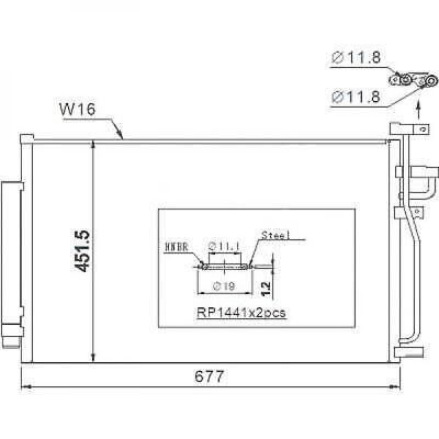 CONDENSATORE COMPATIBILE CON OPEL ANTARA 06/2006