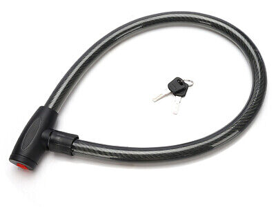Lucchetto Antifurto Moto Bici 25X1000mm Con Cavo di Acciaio Intrecciato Pesa