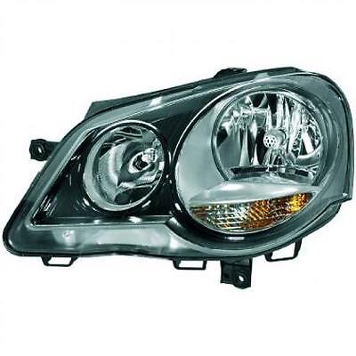 Faro fanale anteriore Sinistro POLO 9N3 05-09 TYC con motorino H7+H1 nero per