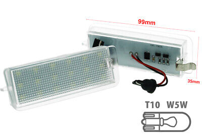 Kit Luci Targa Led Bluebird Cefiro Canbus No Errore Bianco 12V 2W <table