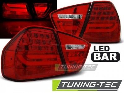 Coppia Set Fari Fanali Posteriori Tuning E90 03.05-08.08 RED LED BAR Berlina