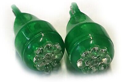 Coppia 2 Lampade Led T10 T15 Con 9 F3 Colore Verde Green 12V 0,2W <p>