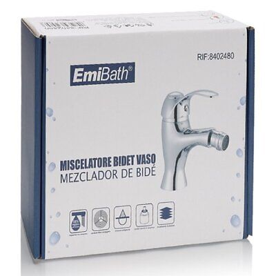 Kit Miscelatore Rubinetto Bidet Monocomando Testa Mobile Misura 145x140mm
