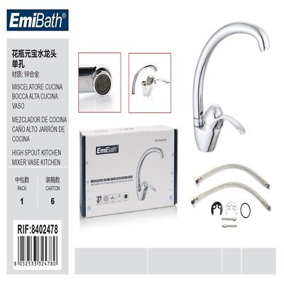 Kit Rubinetto Da Cucina Bocca Alta Con Miscelatore Misura 250x215mm Colore