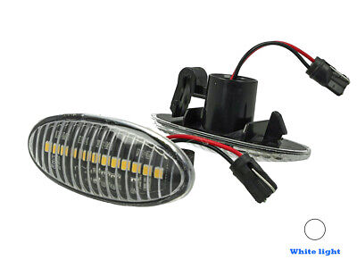 Kit Freccia Laterale a Led Side Marker Lente Trasparente Luce Bianco Per