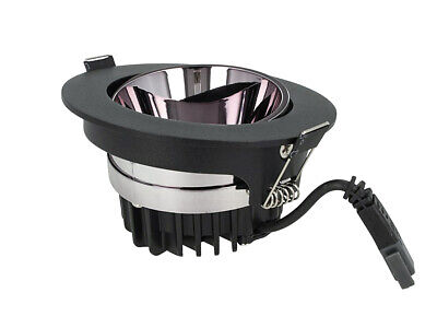 Faretto Led COB da Incasso 10W 6400K Rotondo Riflettore Orientabile Carcassa Ne