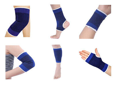 Kit Tutore Sport Elastiche 2 Guanti Elastici + Polsiere Cavigliere Gomitiere