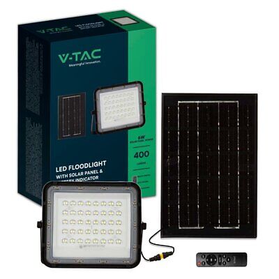 Faro LED con Telecomando e Pannello Solare 6W 400LM Indicatore Batteria Cavo da
