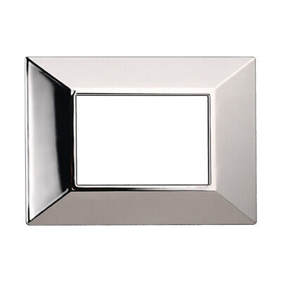 ETTROIT Placca Piramide Serie Moon 3P Colore Cromo Lucido Compatibile Con