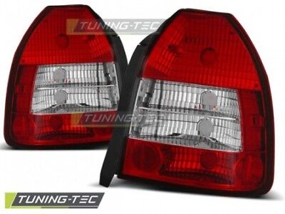 Coppia Fari Fanali Posteriori Tuning CIVIC 09.95-02.01 3D Rosso/Bianco