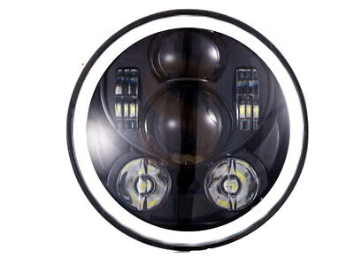 Faro Led Rotondo 7 Pollici 58W Headlight H4 Con Luce Diurne e Frecce Per Moto H