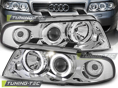 HEADLIGHTS ANGEL EYES CHROME fits A4 11.94-12.98