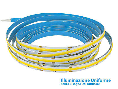 24V Bobina Striscia Led COB 14W/M 120LM/W 1700LM/M Bianco Caldo 2700K 5 Metri I