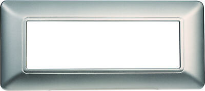 ETTROIT Placca Plastica Serie Solar 6P Colore Silver Compatibile Con Bticino