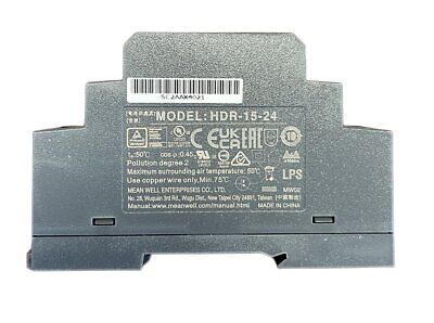 MeanWell HDR-15-24 Alimentatore Guida DIN Ultra Slim 15W 24V 0,63A Input 220V e