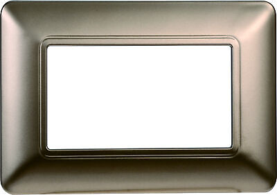 ETTROIT Placca Plastica Serie Solar 3P Colore Bronzo Compatibile Con Bticino