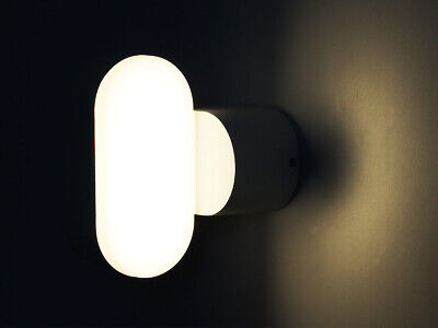 Applique Led Da Parete Dayna 6W 4000K Carcassa Grigia Ovale Orientabile 360 Gra