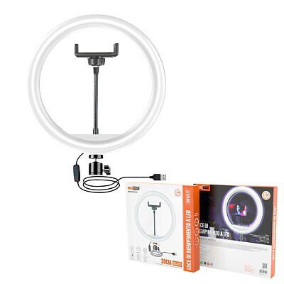 Luce ad Anello LED 30cm Diametro, Ring Light 3 Modalit&agrave; di Luce,