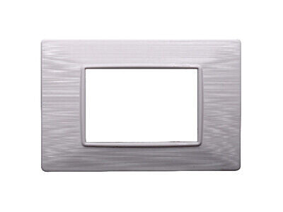 ETTROIT Placca Plastica Serie Starlight 3P Colore Bianco Satinato Compatibile