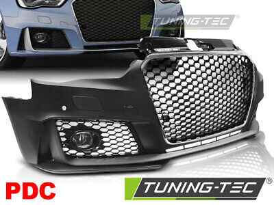 FRONT BUMPER SPORT CHROME BLACK PDC fits AUDI A3 12-16