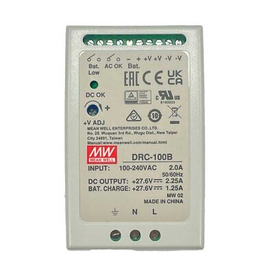 MeanWell DRC-100B Alimentatore AC/DC 100W montaggio Su Guida DIN con Funzione
