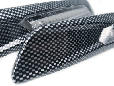 Kit Freccia Laterale a Led Side Marker Dinamica 3D Carbonio Lente Trasparente B