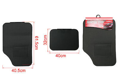 Kit Tappetini Auto In Gomma Universale Anteriori 61,5X40,5cm Posteriori 40X32cm