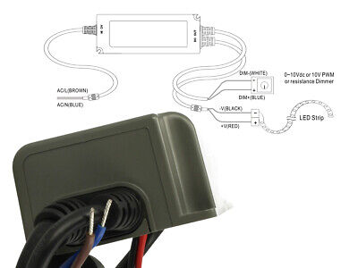 Alimentatore Led Meanwell PWM-120-12 Dimmerabile 120W 12V IP67 Dimming 3 in 1