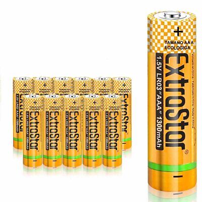 <p> Pila Batteria LR03 AAA Mini Stilo 1,5V 1300mAh MN2400 Alcalina Extrastar