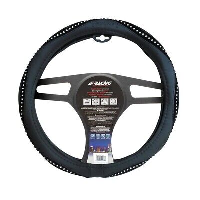 Coprivolante Snappy Black Ecopelle nera con strass per volanti diametro 37-39