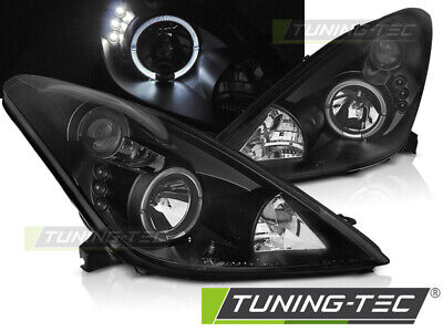 COPPIA SET FARI FANALI ANTERIORI TUNING CELICA T230 99-05 ANGEL EYES NERO