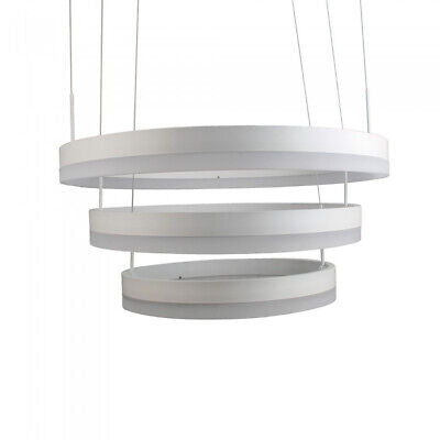 Lampada Led A Sospensione Rotonda Colore Bianco Tripli Anelli Diametro 600mm