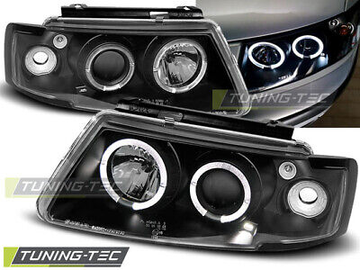 HEADLIGHTS ANGEL EYES BLACK fits PASSAT B5 3B 11.96-08.00