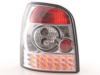 Coppia Fari Fanali Posteriori Tuning LED A4 Avant (B5) 95-00, cromato