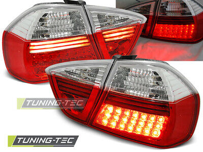 LED TAIL LIGHTS RED WHITE fits E90 03.05-08.08