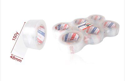 6 Pezzi Nastro Adesivo Trasparente 48mm X 150y <ul><li>Nastro Trasparente,