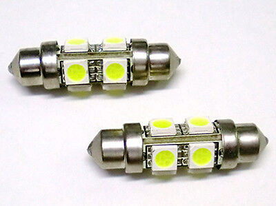 Coppia Lampada Led T11 C5W 37mm 8 Smd 5050 Siluro 360 Gradi 12V Per Insegna Taxi