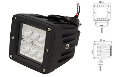 Fanale Luci Diurne A Led DRL Work Light Faro Da Lavoro Quadrato 12V 24V 24W