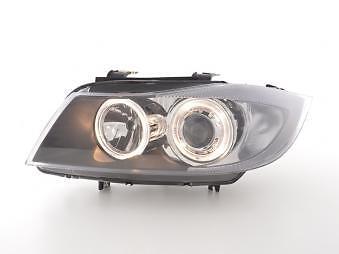 Coppia Fari Fanali Anteriori Tuning Angel Eyes serie 3 Limo E90 05-08 nero