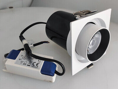 Faretto Led COB da Incasso 18W 4000K Quadrato CRI 90 Angolo 24 Orientabile Snoo