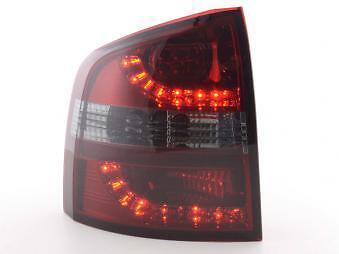 Coppia Fari Fanali Posteriori Tuning LED Octavia Combi 1Z 05- rosso/nero