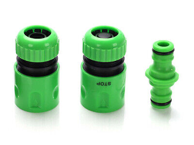 Kit 3 Pezzi Raccordo Giunzione Connettore Rapido + Adattatore Doppio Maschio