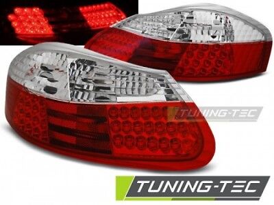 Coppia Set Fari Fanali Posteriori Tuning BOXSTER 96-04 Rosso/Bianco LED